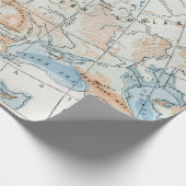 ヴィンテージ·ヨーロッパ20世紀ベーコンの標準地図 ラッピングペーパー (角)