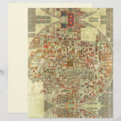 ヴィンテージ ヨーロッパ 古地図 カートグラフィー 地理学  (正面/裏面)