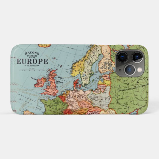 ヴィンテージ ヨーロッパ 20世紀 バコンの標準地図 Case-Mate iPhoneケース (裏面(横))