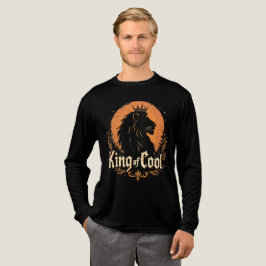 ヴィンテージ ライオン クールな王の王冠 グラフィック トライブレンドTシャツ
