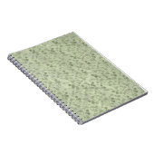 ヴィンテージ ライトグリーンの葉がダメージのあるコテージコア ノートブック (右側)