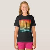 ヴィンテージ ライトハウス 海岸 海 時計 Tシャツ (正面フル)