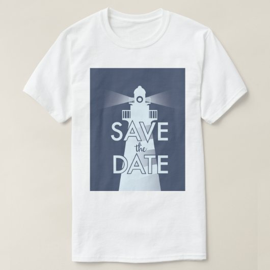 ヴィンテージ ライトハウス Save The Date Tシャツ (デザイン正面)
