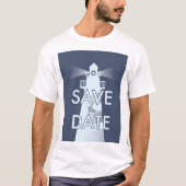 ヴィンテージ ライトハウス Save The Date Tシャツ (正面)