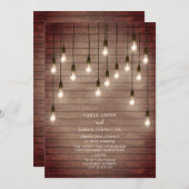 ヴィンテージ·ライトバ結婚ルブズ·ウッド 招待状 (正面/裏面)