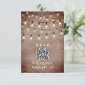 ヴィンテージ ライト レンガ ウェディング QR 返信 (スタンド正面)