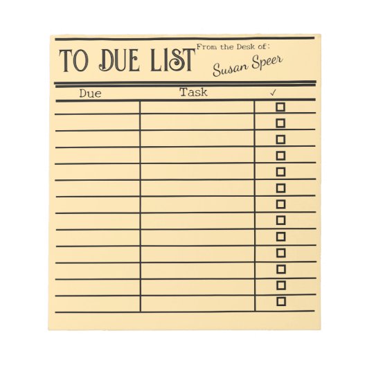 「ヴィンテージ・ライブラリ・カードのノートパーソナライズされた」 ノートパッド (正面)