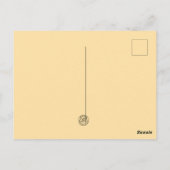 「ヴィンテージ・ライブラリ・カードのPOST ITノートパーソナライズされた」 ポストカード (裏面)