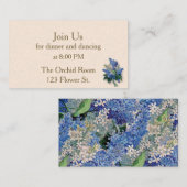 ヴィンテージ ライラックの受付カード エンクロージャーカード (正面/裏面)