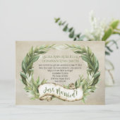 ヴィンテージ ライラックの花輪 バナー 受付のみ 招待状 (スタンド正面)