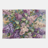 ヴィンテージ ライラックの花 キッチンタオル (横)