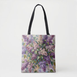 ヴィンテージ ライラックの花 トートバッグ
