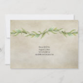 ヴィンテージ ラウレル フレーム バナー 受付のみ 招待状 (裏面)