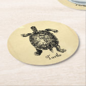 ヴィンテージ ラウンドペーパーコースター (アングル)