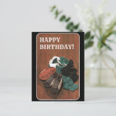 ヴィンテージ ラグビー 誕生日 ポストカード (スタンド正面)