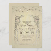 ヴィンテージ ラスティックエンゲージメントパーティー 招待状 (正面/裏面)