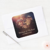 ヴィンテージ ラスティック おとぎ話の城の贈り物 スクエアシール (封筒)