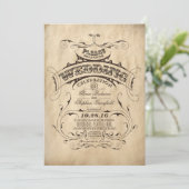 ヴィンテージ ラスティック ウェディング インビテーション (スタンド正面)