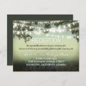 ヴィンテージ ラスティック ウェディング レセプション カード ライト付き (正面/裏面)