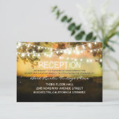 ヴィンテージ ラスティック ウェディング レセプション カード ライト付き (スタンド正面)