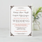 ヴィンテージ＆ラスティック ウェディング 招待状 (スタンド正面)