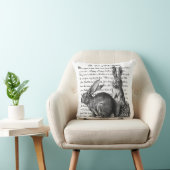 ヴィンテージ ラスティック ウサギ ブラック＆ホワイト トス ピロー (椅子)