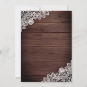 ヴィンテージ ラスティック ウッドレース ひまわり イスラーム 結婚式 招待状 (裏面)