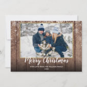 ヴィンテージ ラスティック ウッド メリー クリスマス フォト (正面)