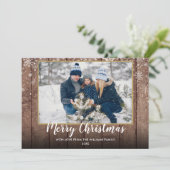 ヴィンテージ ラスティック ウッド メリー クリスマス フォト (スタンド正面)