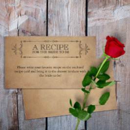 ヴィンテージ ラスティック オールド パーチメント レシピ for the bride エンクロージャーカード