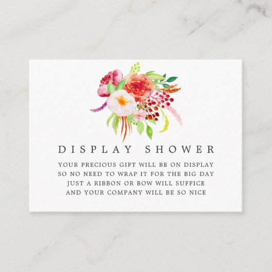 ヴィンテージ ラスティック チャーム ベビー シャワー ディスプレイ シャワー エンクロージャーカード (正面)