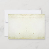 ヴィンテージ ラスティック ツリー オールド ペーパー ウェディング RSVP カード (裏面)