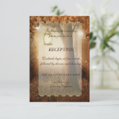 ヴィンテージ ラスティック ツリー レセプション 招待状 (スタンド正面)