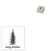 ヴィンテージ ラスティック ニュートラル スプルース メリークリスマス ラバースタンプ (押印)