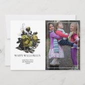 ヴィンテージ ラスティック ハロウィン ウッドランド シーズンカード (正面)