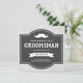 ヴィンテージ ラスティック ヒゲ groom's men リクエスト 招待状 (スタンド正面)