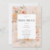 ヴィンテージ ラスティック ピンク フローラル フレーム ブライダル ブランシュ 招待状 (正面)