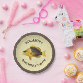 ヴィンテージ ラスティック フィッシング バースデーパーティ ペーパープレート (パーティー)