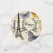 ヴィンテージ ラスティック フレンチ エッフェル塔 パリパーティー コンフェッティ (スモール正面)