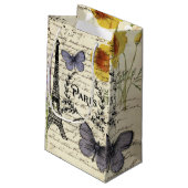 ヴィンテージ ラスティック フレンチ エッフェル塔 パリパーティー スモールペーパーバッグ (裏面アングル)