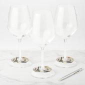 ヴィンテージ ラスティック フレンチ エッフェル塔 パリパーティー ワイングラスタグ (セット)