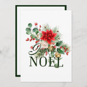 ヴィンテージ ラスティック フレンチ ジョワイユ ノエル 招待状 (正面/裏面)