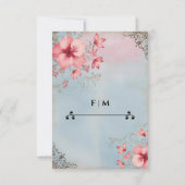 ヴィンテージ ラスティック フローラル & エレガント サンクス カード (裏面)