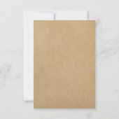 ヴィンテージ ラスティック フローラル クラフト | 結婚式の披露宴 招待状 (裏面)