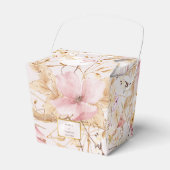 ヴィンテージ ラスティック ボーホー フラワー ウェディング フェイバー ボックス (正面サイド)