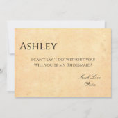 ヴィンテージ ラスティック レトロ ポップアート ユニークな ブライズメイド カード (裏面)