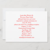 ヴィンテージ ラスベガス ウェルカムパーティー 招待状 (裏面)