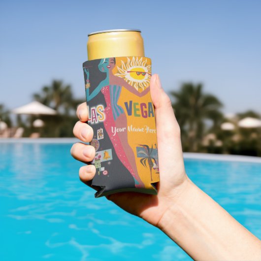 ヴィンテージ ラスベガス ブライズウィークエンド パーティー スリム缶クーラー (インサイチュ プール)