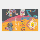 ヴィンテージ ラスベガス ブライズウィークエンド パーティー 長方形シール (正面)