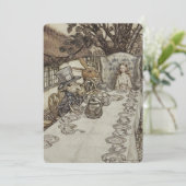 ヴィンテージ ラッカム 不思議の国のアリスのお茶会 招待状 (スタンド正面)